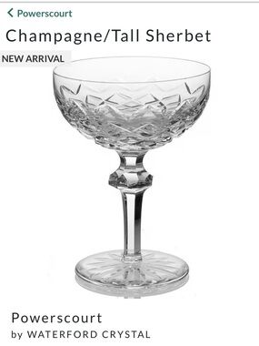 Waterford Crystal Powerscourt Clear Sherbet Coupe 12 total